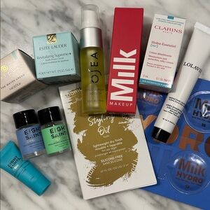 Bundle of 11 beauty, cosmetic, skincare, hair travel and sample items